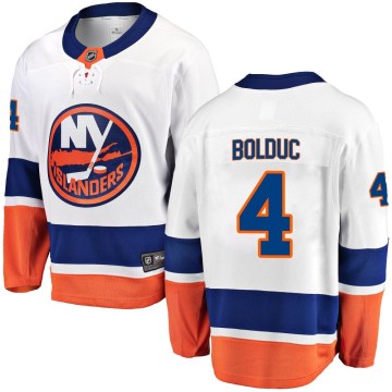 Fanatics Branded New York Islanders Men's Samuel Bolduc Breakaway White Away NHL Jersey