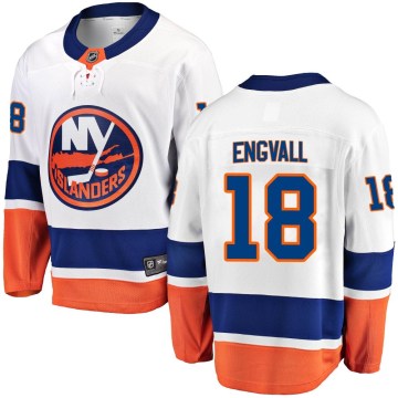 Fanatics Branded New York Islanders Men's Pierre Engvall Breakaway White Away NHL Jersey