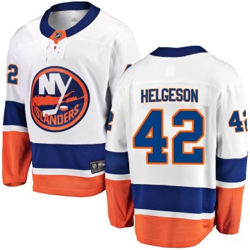 Fanatics Branded New York Islanders Men's Seth Helgeson Breakaway White Away NHL Jersey