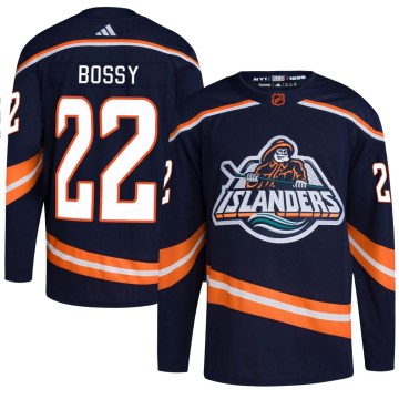 Adidas New York Islanders Youth Mike Bossy Authentic Navy Reverse Retro 2.0 NHL Jersey