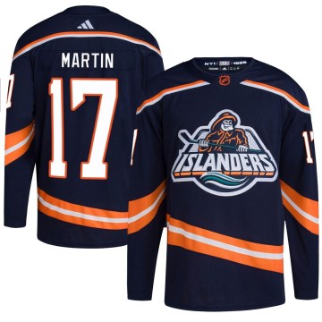 Adidas New York Islanders Youth Matt Martin Authentic Navy Reverse Retro 2.0 NHL Jersey
