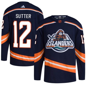 Adidas New York Islanders Youth Duane Sutter Authentic Navy Reverse Retro 2.0 NHL Jersey