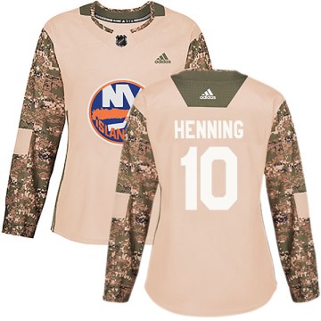 Adidas New York Islanders Women's Lorne Henning Authentic Camo Veterans Day Practice NHL Jersey