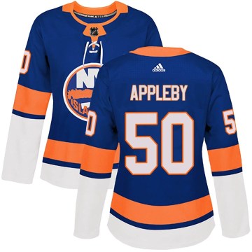 Adidas New York Islanders Women's Kenneth Appleby Authentic Royal Home NHL Jersey
