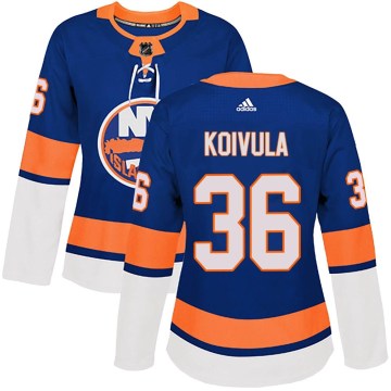 Adidas New York Islanders Women's Otto Koivula Authentic Royal Home NHL Jersey