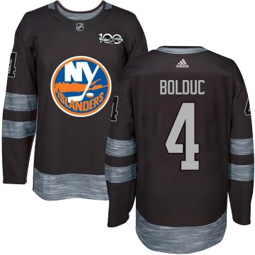 New York Islanders Youth Samuel Bolduc Authentic Black 1917-2017 100th Anniversary NHL Jersey