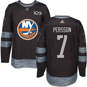 New York Islanders Youth Stefan Persson Authentic Black 1917-2017 100th Anniversary NHL Jersey