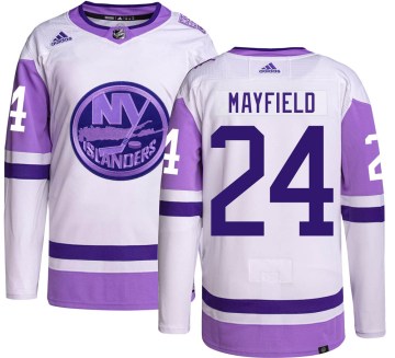 Adidas New York Islanders Youth Scott Mayfield Authentic Hockey Fights Cancer NHL Jersey