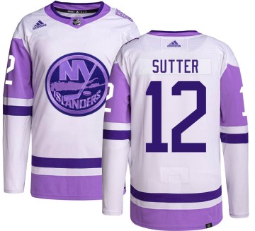 Adidas New York Islanders Youth Duane Sutter Authentic Hockey Fights Cancer NHL Jersey