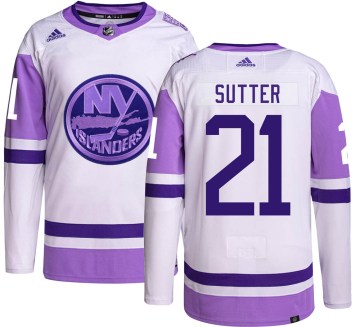 Adidas New York Islanders Youth Brent Sutter Authentic Hockey Fights Cancer NHL Jersey
