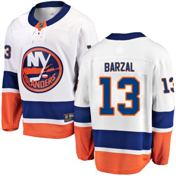 Fanatics Branded New York Islanders Youth Mathew Barzal Breakaway White Away NHL Jersey