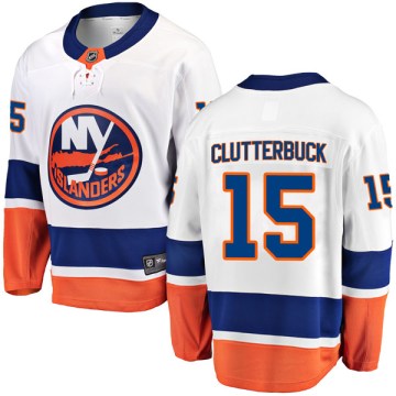 Fanatics Branded New York Islanders Youth Cal Clutterbuck Breakaway White Away NHL Jersey