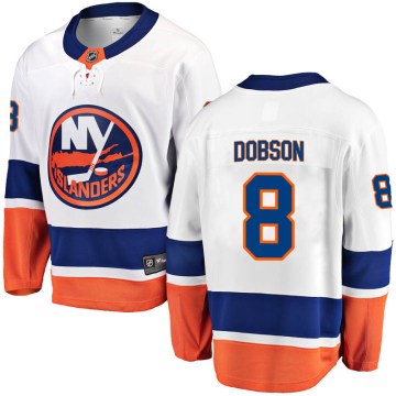 Fanatics Branded New York Islanders Youth Noah Dobson Breakaway White Away NHL Jersey