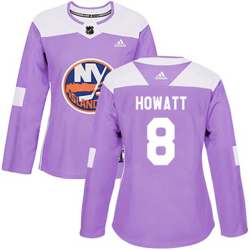 Adidas New York Islanders Women's Garry Howatt Authentic Purple Fights Cancer Practice NHL Jersey