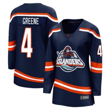 Fanatics Branded New York Islanders Women's Andy Greene Breakaway Green Navy Special Edition 2.0 NHL Jersey