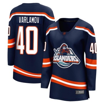 Fanatics Branded New York Islanders Women's Semyon Varlamov Breakaway Navy Special Edition 2.0 NHL Jersey