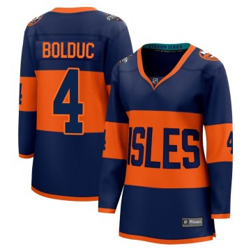 Fanatics Branded New York Islanders Women's Samuel Bolduc Breakaway Navy 2024 Stadium Series NHL Jersey