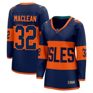 Fanatics Branded New York Islanders Women's Kyle Maclean Breakaway Navy Kyle MacLean 2024 Stadium Series NHL Jersey